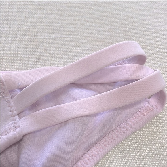 Victoria’s Secret Bikini Two Piece Set Ruffle Pink Cross Strap - Picture 15 of 15